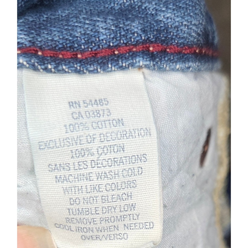 American Eagle Vintage Y2K Denim Micro Mini Skirt Medium Wash Distressed Size 8 - Picture 6 of 7